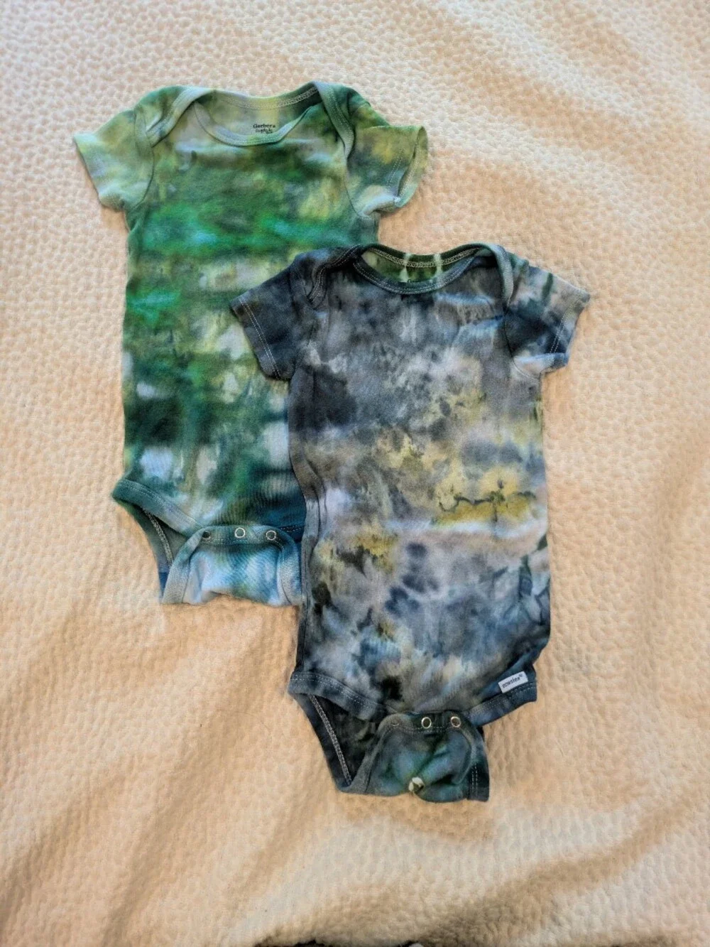 BOGO Free Tie-Dye Infant Bodysuit Set - Blue, Green, Yellow